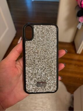 Swarovski Silver Crystal Bling iPhone Case